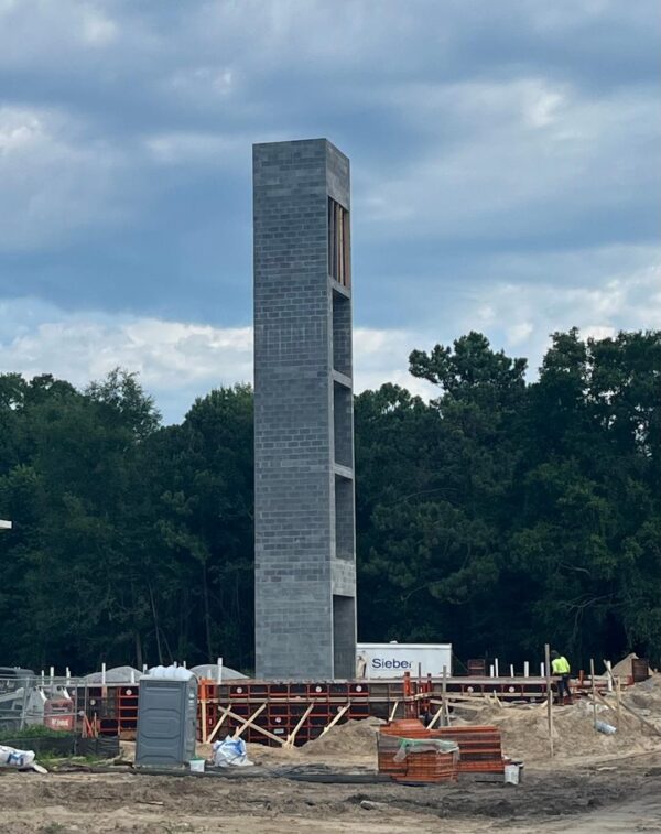 Carrington Manor - affordable senior housing - elevator shaft