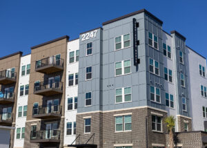 Exterior view of Carrington Manor at grand opening.